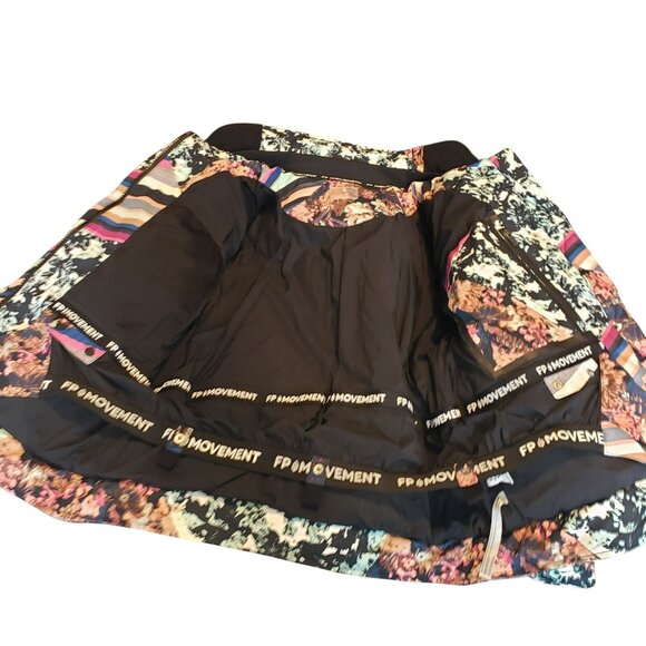 Free People Movement Bunny Slope Ski Jacket Colorful Stripe Floral Puffer Pink - Picture 6 of 16